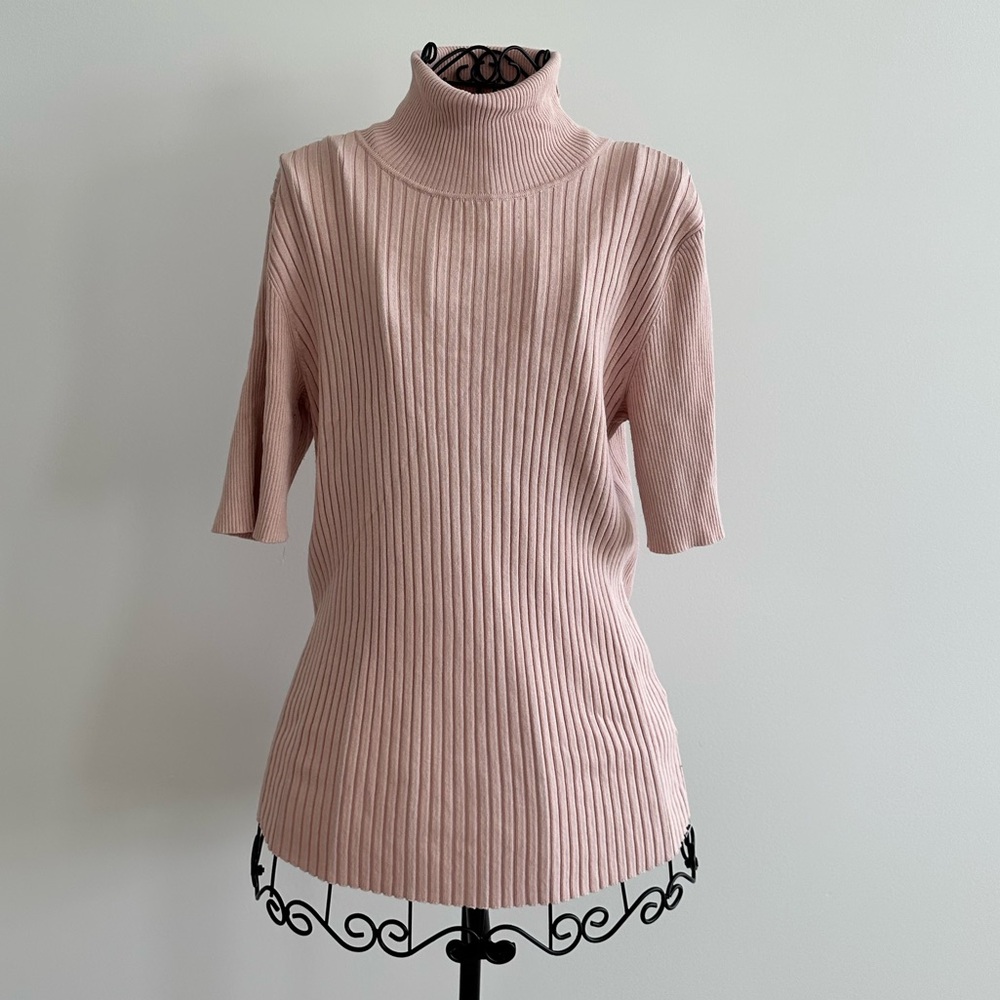 Jones New York Blush Ribbed Sweater